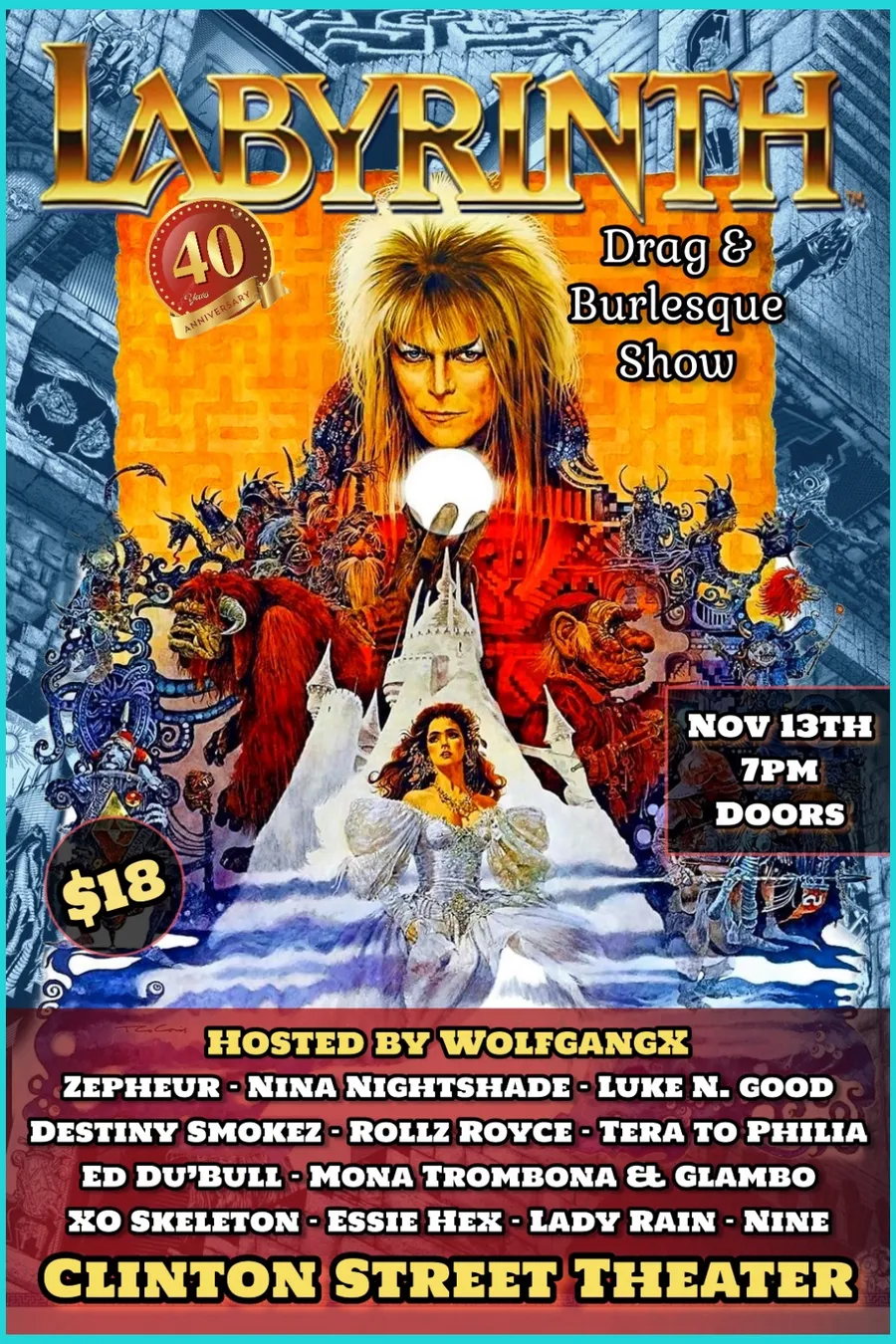 Cult of! Labyrinth: A Labyrinth Themed Drag & Burlesque Show